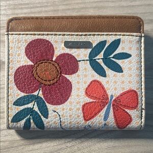 Relic Women's Floral Card Holder - Cream, Red, and Green